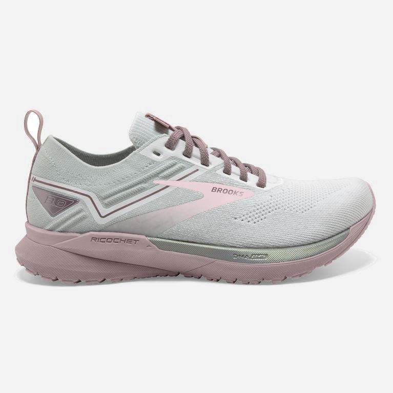 Brooks Ricochet 3 Lightweight - Zapatillas Running Asfalto Mujer - Blancas / Rosas Rosas (DM9382640)